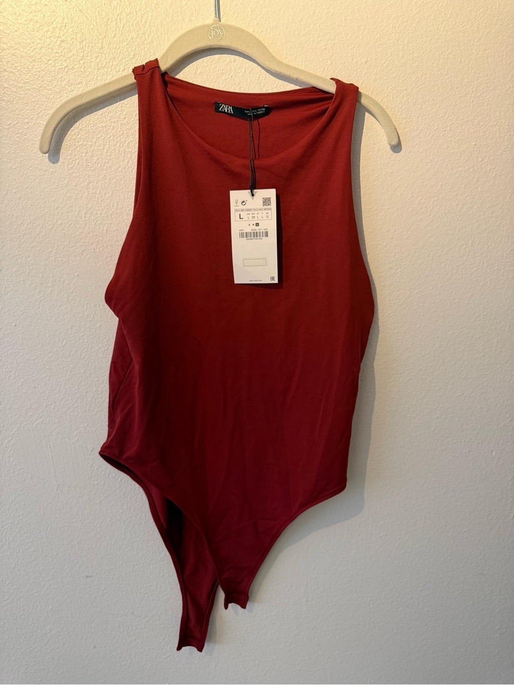 Zara Kids Deep Red Tank One-Piece Bodysuit